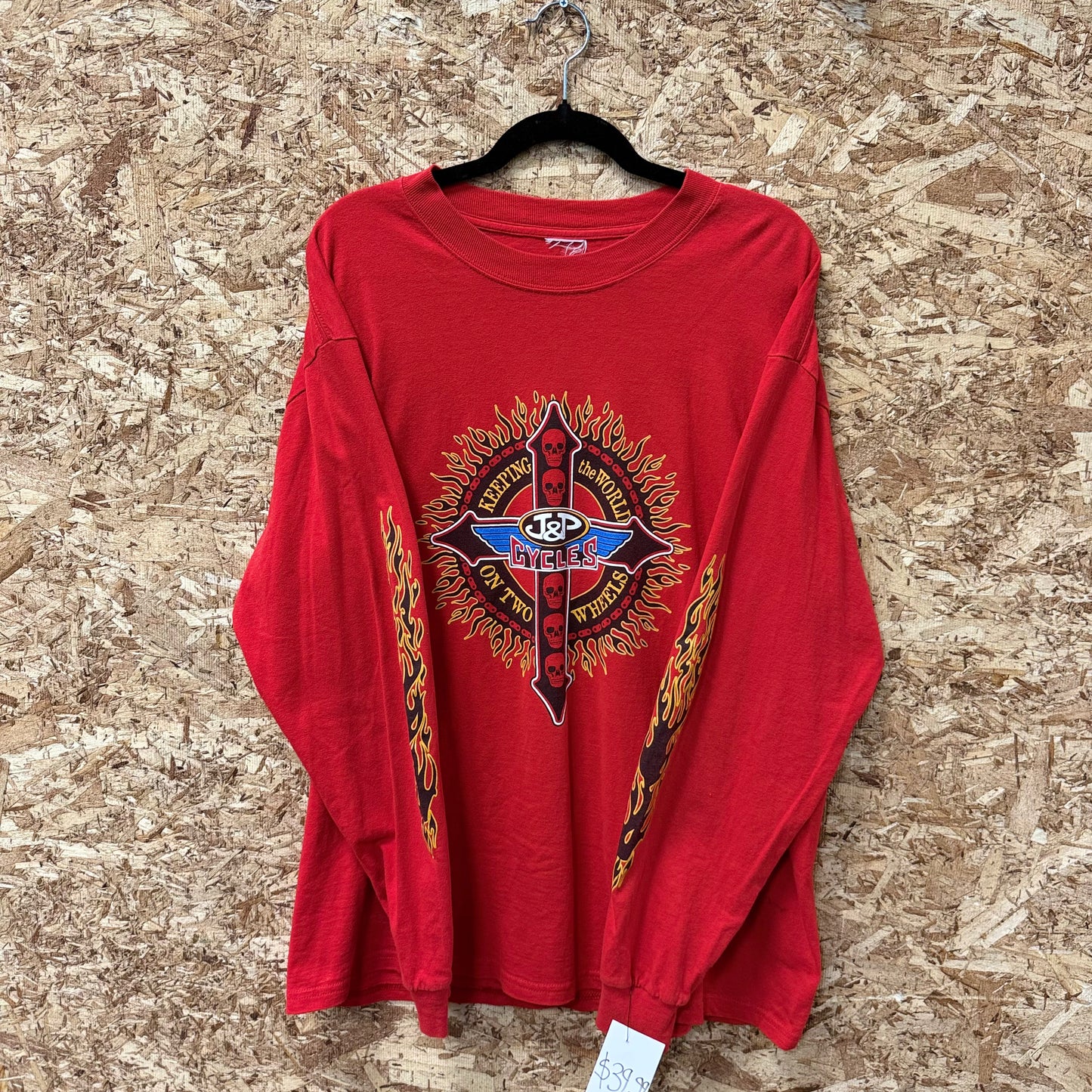 Vintage JP Cycles Flame Long sleeve size XL