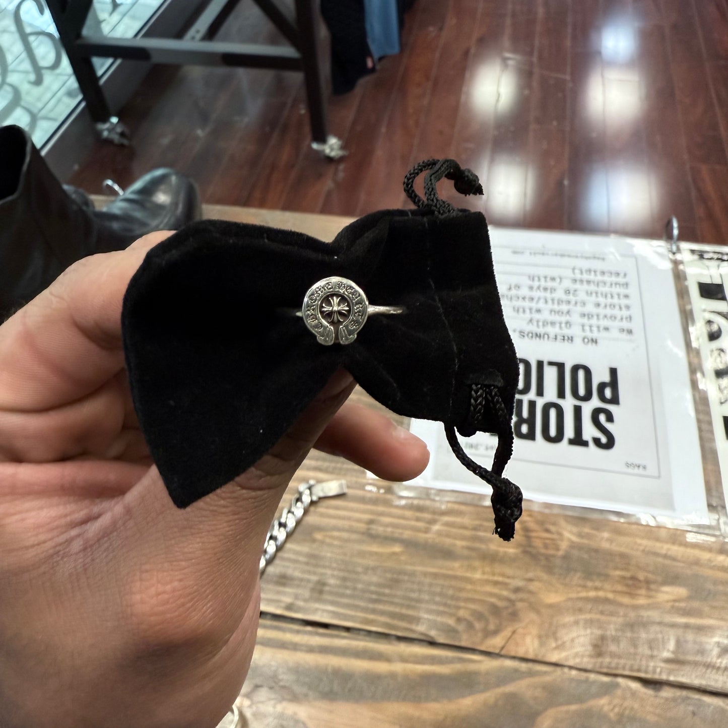 Chrome hearts horse shoe bubble gum ring size 9