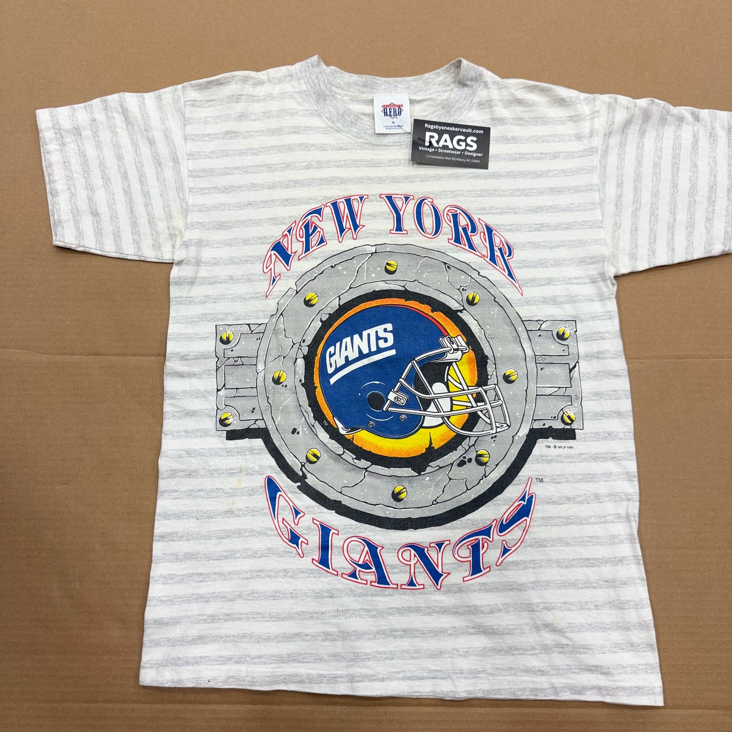 Vintage 90s NY giants helmet head Tshirt
