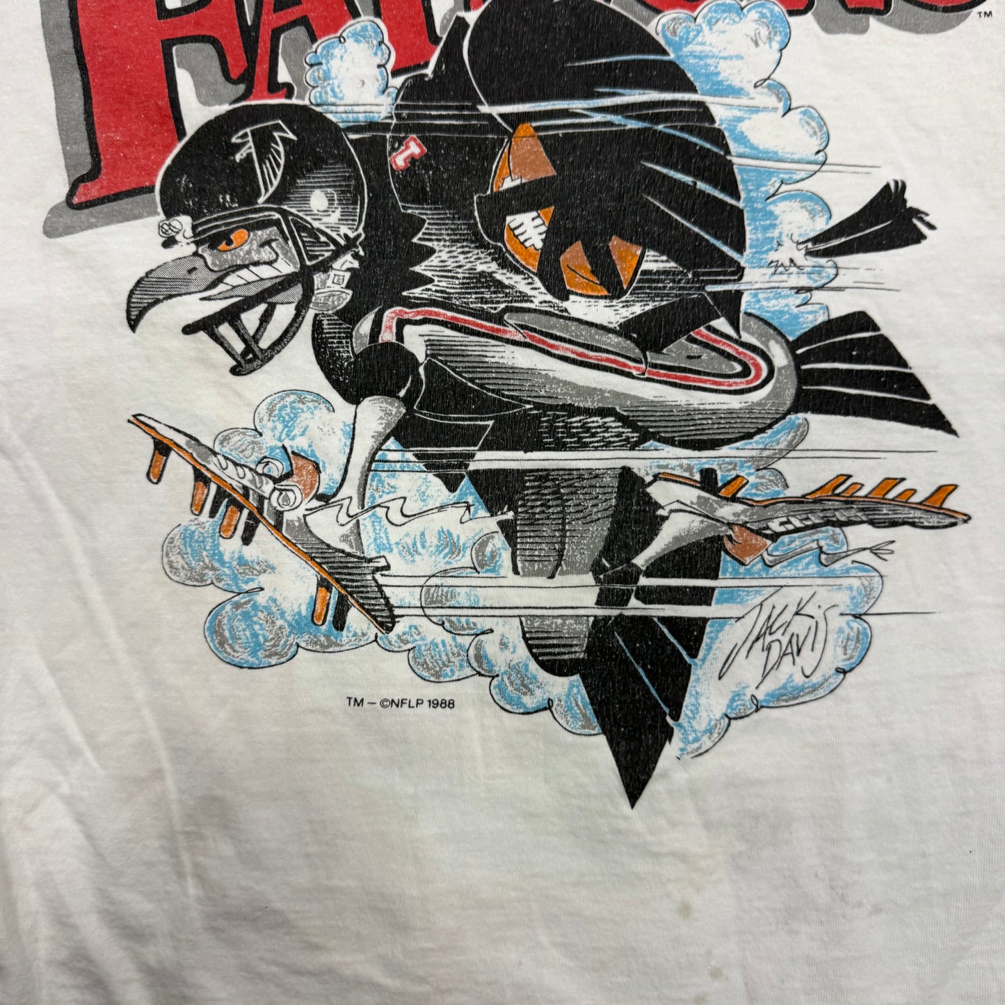 1988 Atl Falcons Big print Logo Tshirt