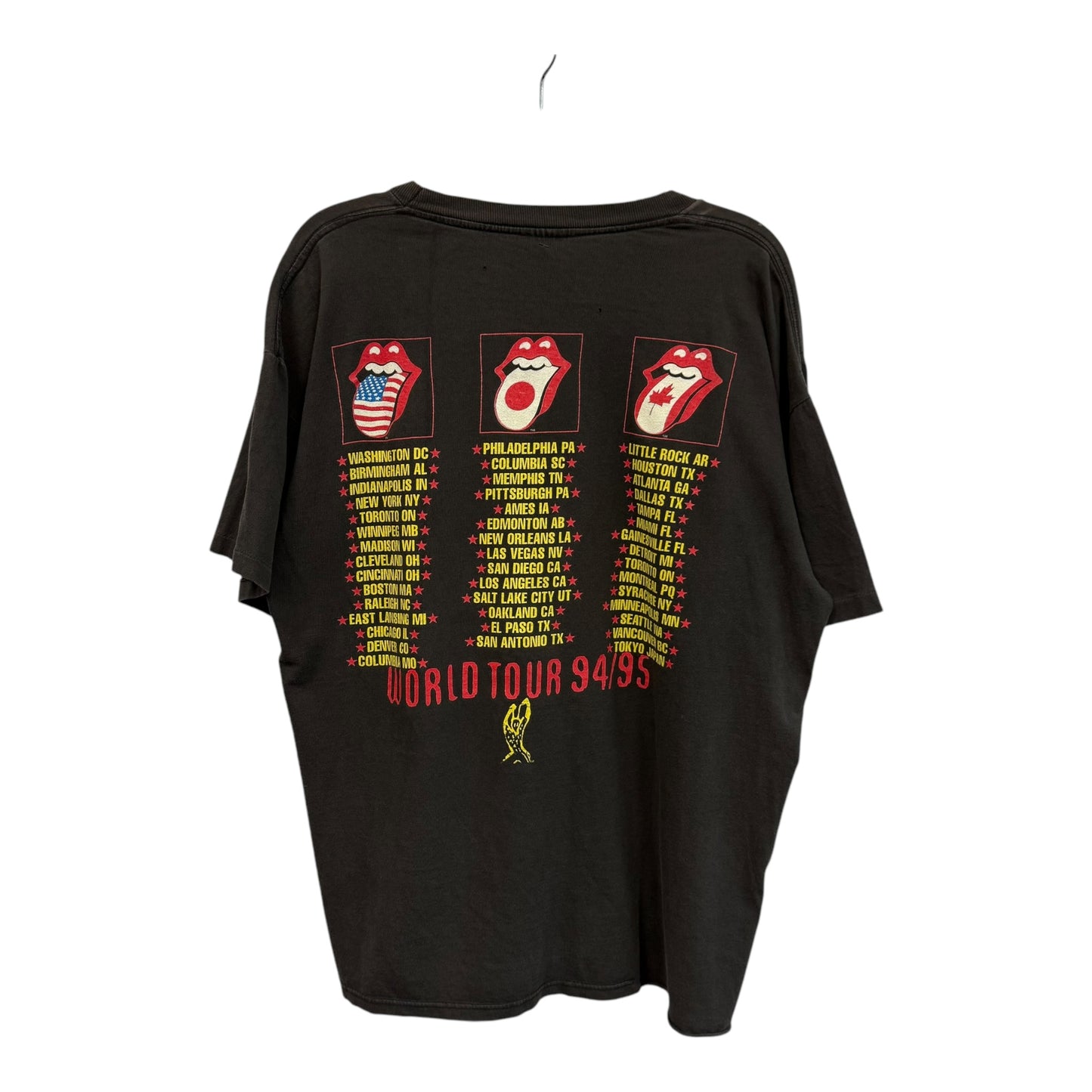 Vintage RollingStones 1994 band tour dates size XL