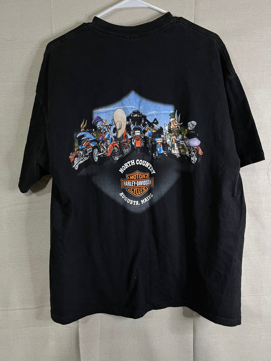 Vintage looney tunes Harley Davidson tee