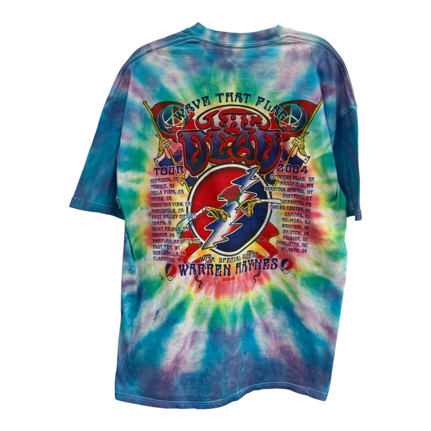 Vintage Grateful Dead 2004 wave the flag Tshirt size