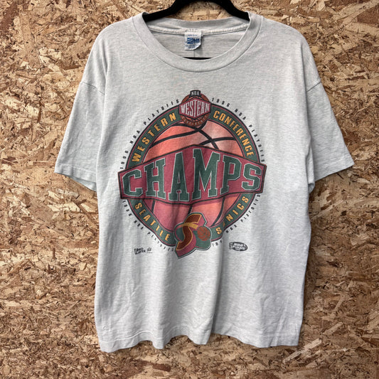 Vintage 1996 Seattle sonics Western Conference Tshirt size Large