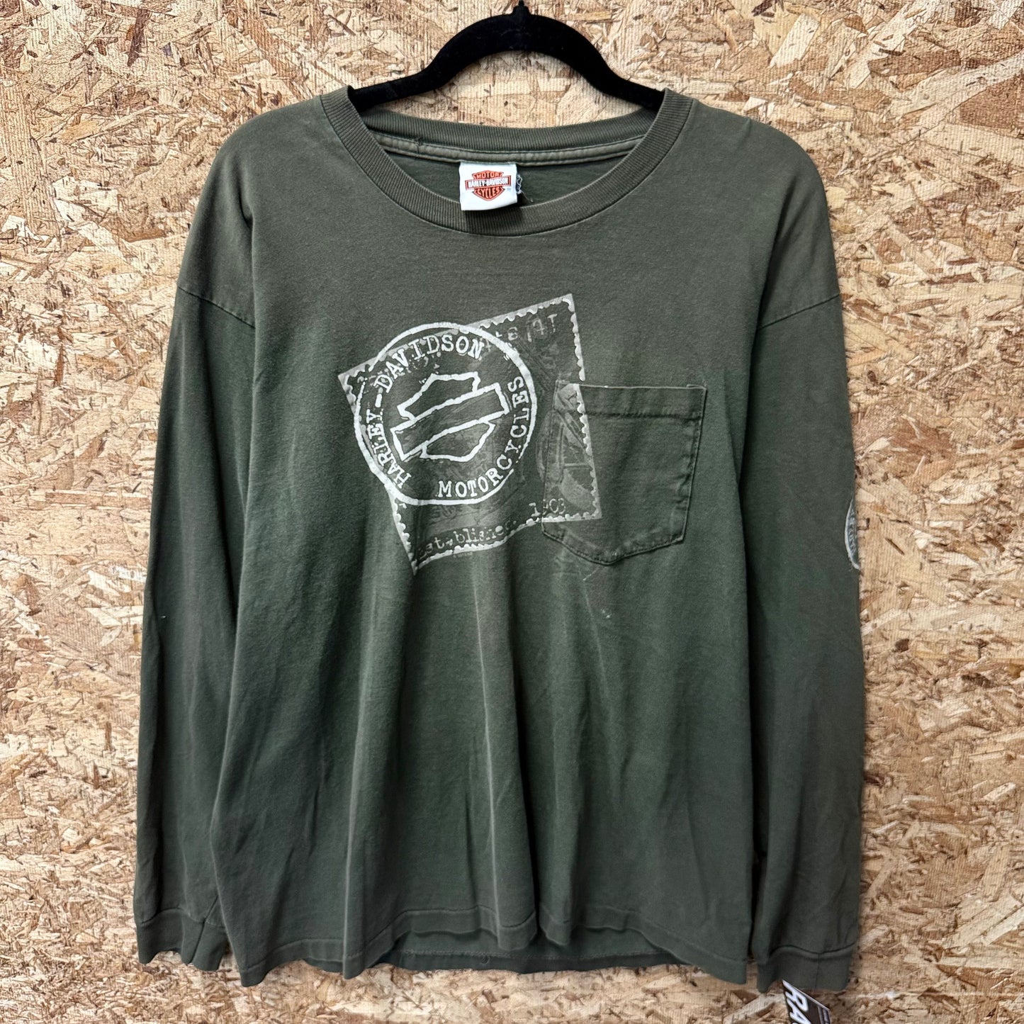 Vintage Faded Harley Davidson Bristol CT Long sleeve size XL