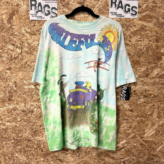 Vintage 1992 Grateful Dead spring tour liquid blue Tshirt size XL
