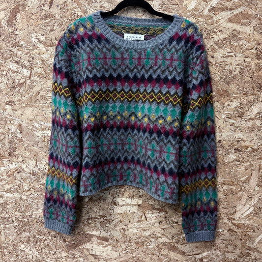 Maison Margiela FW21 intarsia cropped mohair knit size L
