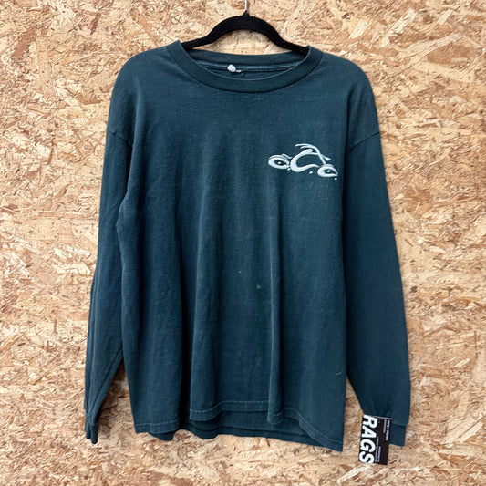 Vintage Orange County chopper USA flame long sleeve size large