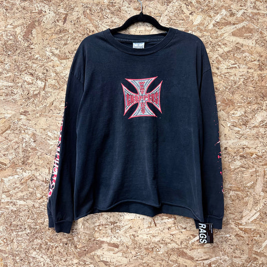 Vintage West coast Choppers devil long sleeve size XL cropped