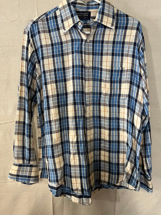 90's Blue and Brown Flannel